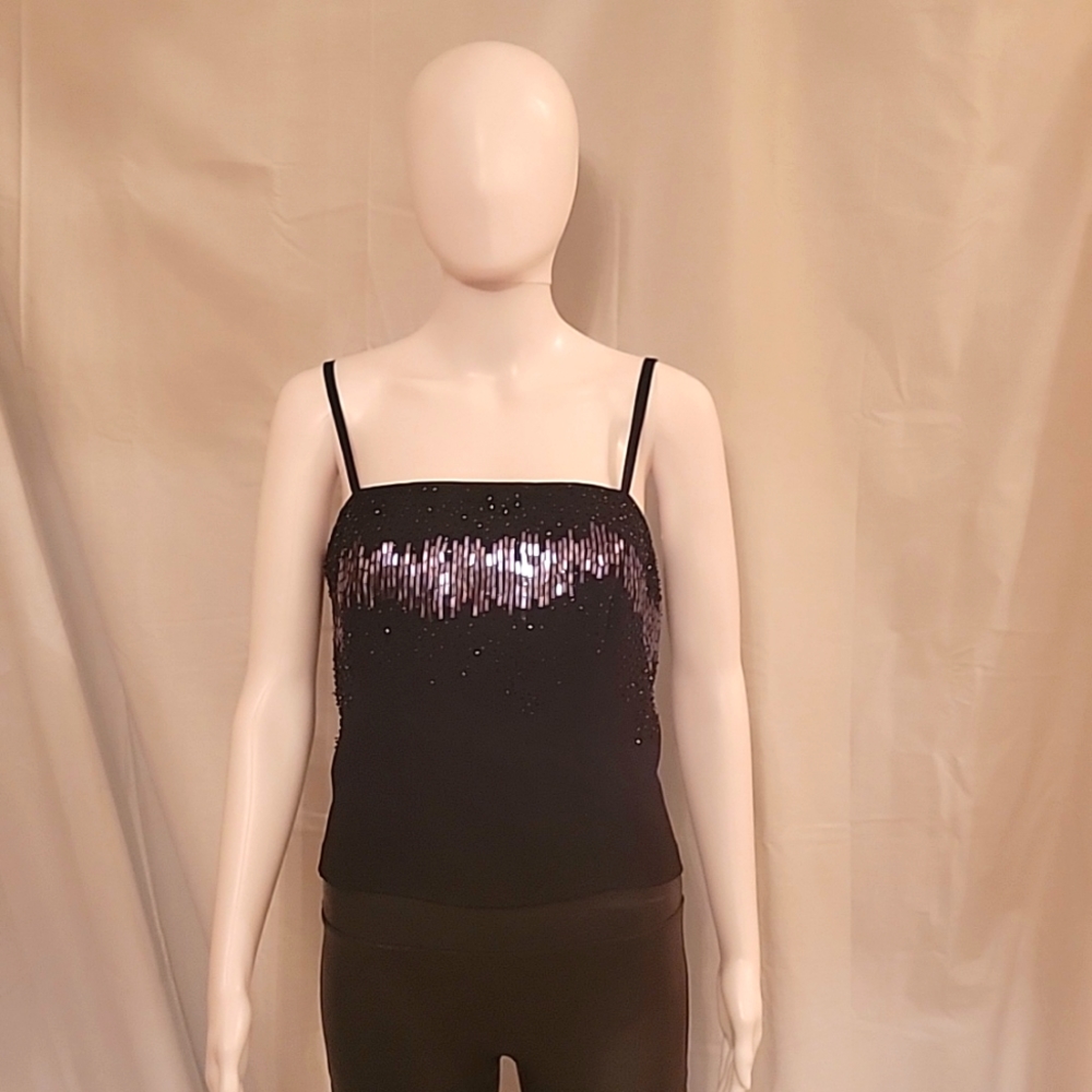 Vintage Charlotte Nites Camisole Top with Metallic Beading